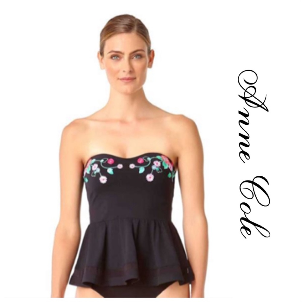 NWT • Anne Cole • WildFlower Peplum Tankini